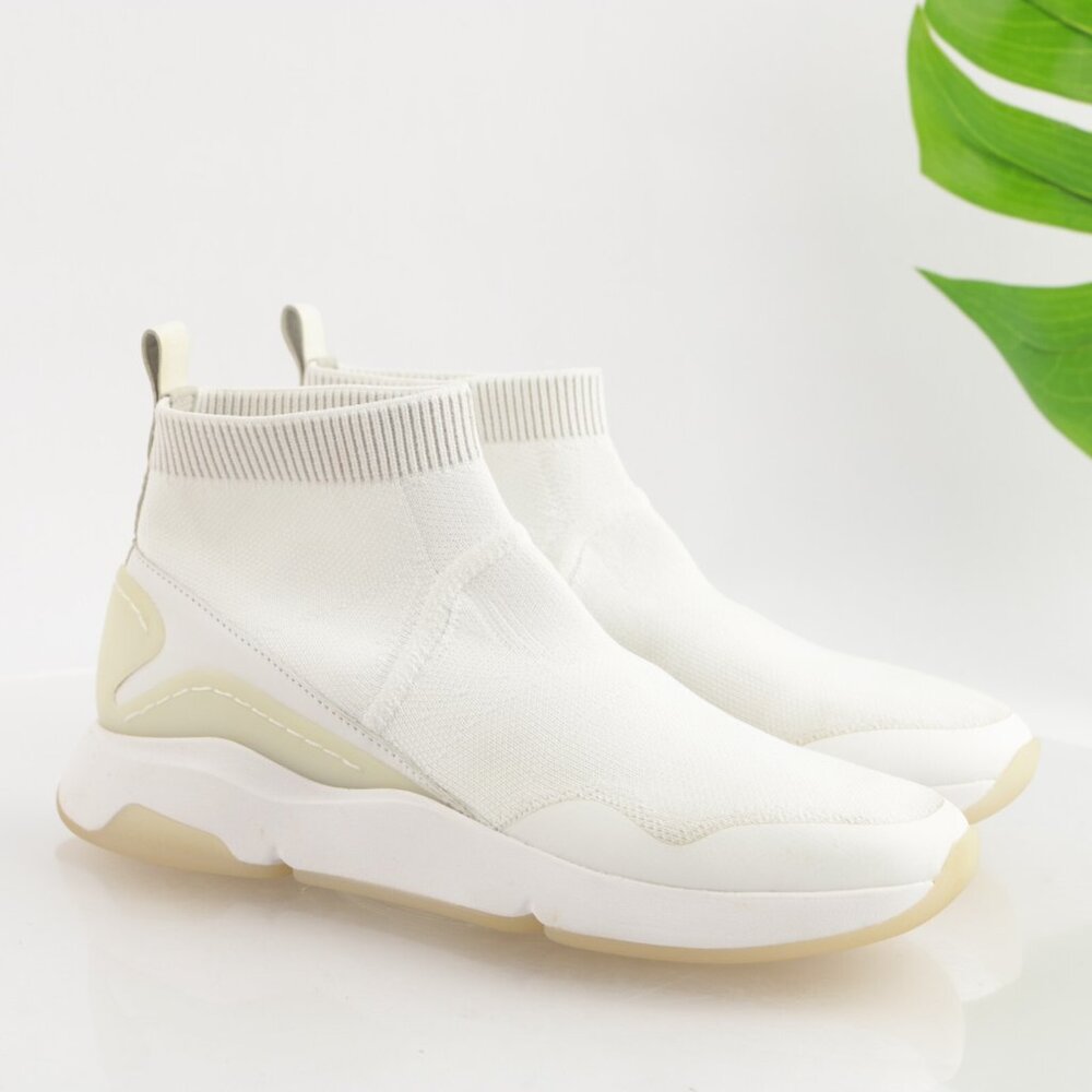 Cole Haan Womens Zerogrand‎ All-Day Slip-On Shoes Size 8 White Knit Mid Sneakers